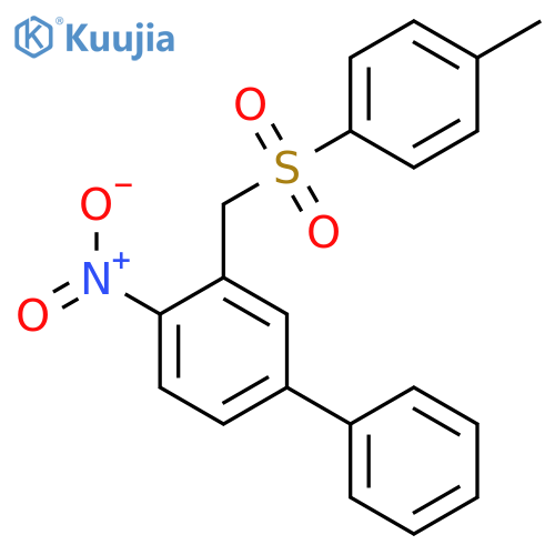 1,1'-Biphenyl, 3-[[(4-methylphenyl)sulfonyl]methyl]-4-nitro- structure
