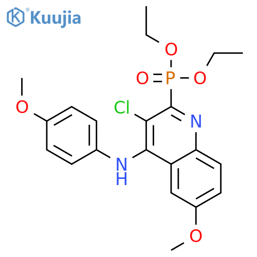 diethyl {3-chloro-6-methoxy-4-[(4-methoxyphenyl)amino]quinolin-2-yl}phosphonate structure