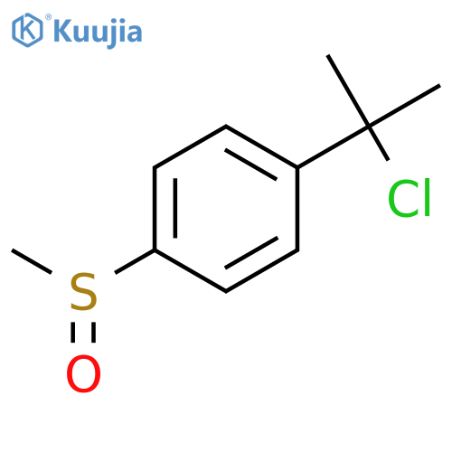 Benzene, 1-(1-chloro-1-methylethyl)-4-(methylsulfinyl)- structure