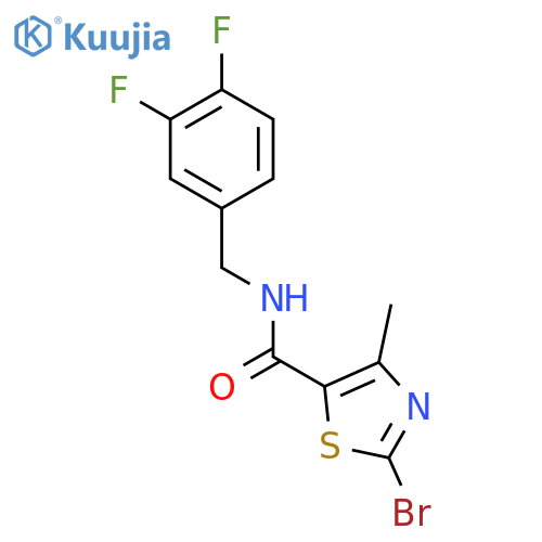2-Bromo-N-(3,4-difluorobenzyl)-4-methylthiazole-5-carboxamide structure