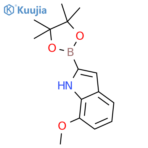 7-methoxy-2-(tetramethyl-1,3,2-dioxaborolan-2-yl)-1H-indole structure