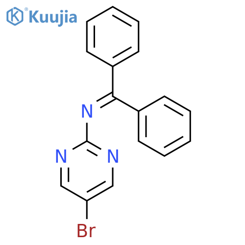 benzhydryliden-(5-bromo-pyrimidin-2-yl)-amine structure