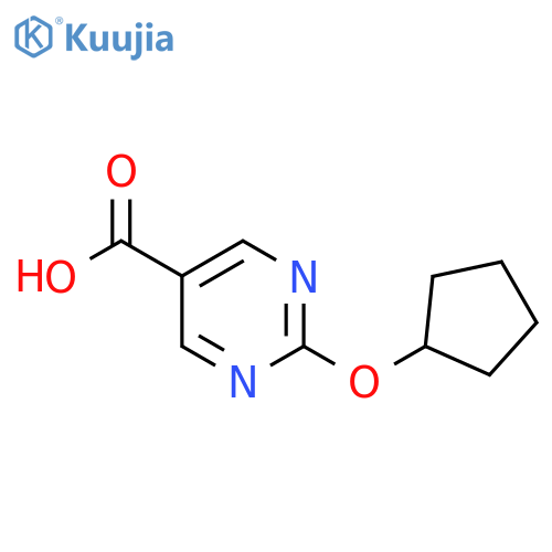 2-(Cyclopentyloxy)pyrimidine-5-carboxylic acid structure