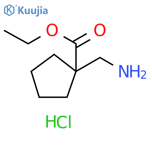 ethyl 1-(aminomethyl)cyclopentane-1-carboxylate hydrochloride structure