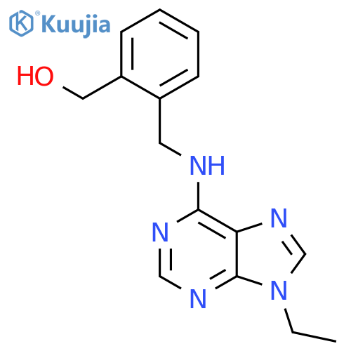Benzenemethanol, 2-[[(9-ethyl-9H-purin-6-yl)amino]methyl]- structure
