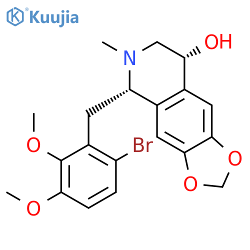 1,3-Dioxolo[4,5-g]isoquinolin-8-ol, 5-[(6-bromo-2,3-dimethoxyphenyl)methyl]-5,6,7,8-tetrahydro-6-methyl-, cis-(±)- structure