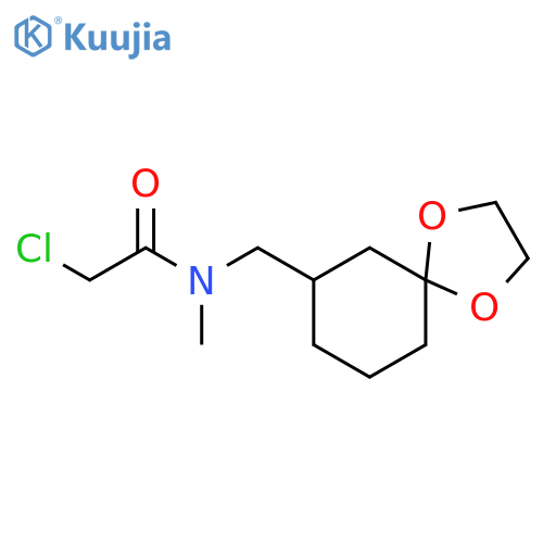 Acetamide, 2-chloro-N-(1,4-dioxaspiro[4.5]dec-7-ylmethyl)-N-methyl- structure