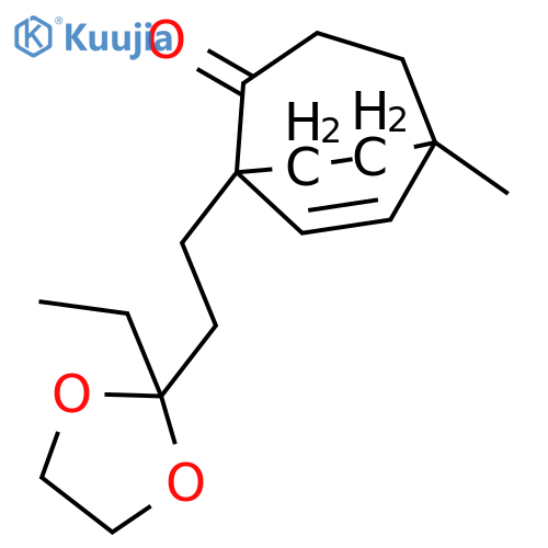 Bicyclo[3.2.2]non-6-en-2-one, 1-[2-(2-ethyl-1,3-dioxolan-2-yl)ethyl]-5-methyl-, (±)- structure