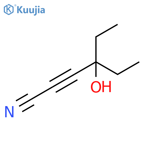 2-Hexynenitrile, 4-ethyl-4-hydroxy- structure