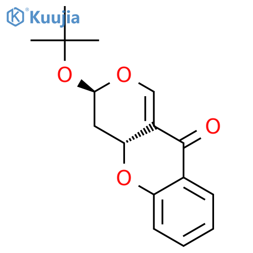 3H,10H-Pyrano[4,3-b][1]benzopyran-10-one, 3-(1,1-dimethylethoxy)-4,4a-dihydro-, cis- structure