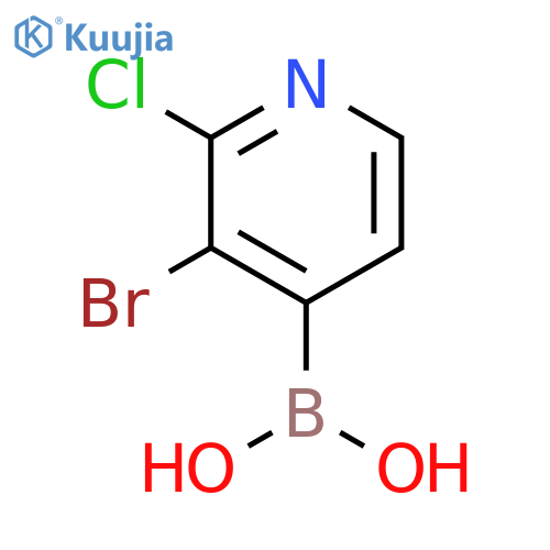 3-bromo-2-chloropyridine-4-boronic acid structure