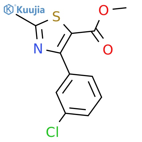Methyl 4-(3-chlorophenyl)-2-methylthiazole-5-carboxylate structure