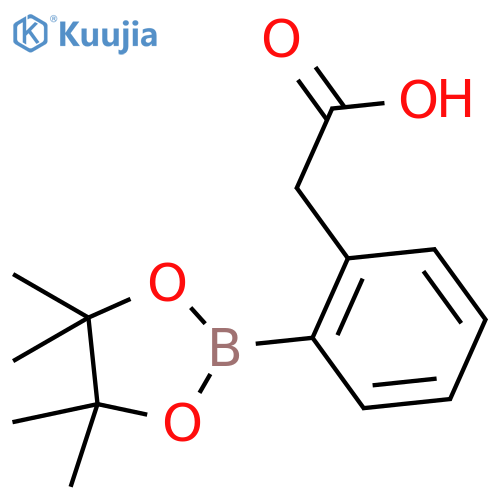 2-(4,4,5,5-tetramethyl-1,3,2-dioxaborolan-2-yl)phenyl acetate structure