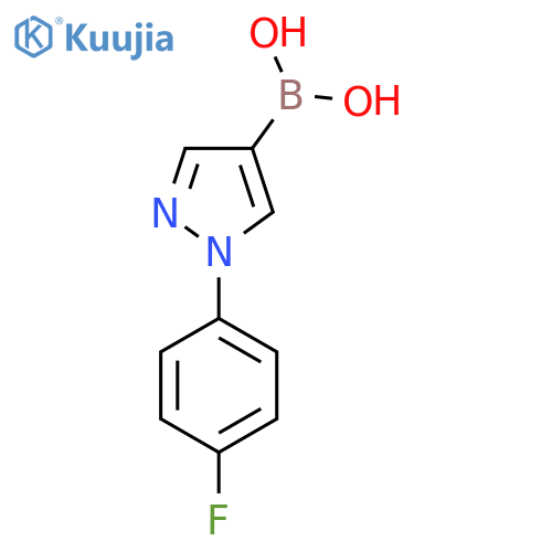 1-(4-Fluorophenyl)pyrazole-4-boronic acid structure