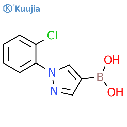1-(2-chlorophenyl)pyrazole-4-boronic acid structure