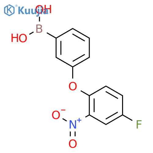 (3-(4-Fluoro-2-nitrophenoxy)phenyl)boronic acid structure