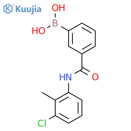 (3-((3-Chloro-2-methylphenyl)carbamoyl)phenyl)boronic acid structure