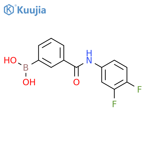 (3-((3,4-Difluorophenyl)carbamoyl)phenyl)boronic acid structure