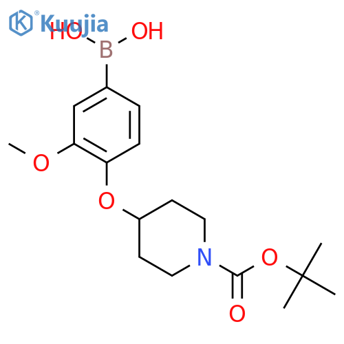 4-(1-BOC-piperidin-4-yloxy)-3-methoxyphenylboronic Acid structure