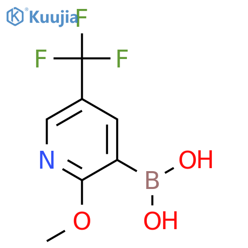 2-methoxy-5-(trifluoromethyl)pyridin-3-ylboronic acid structure