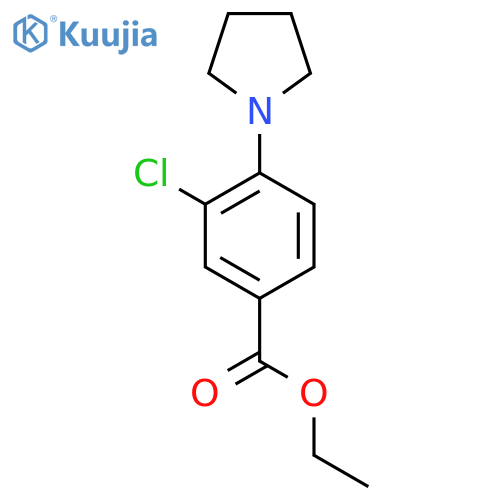 Ethyl 3-chloro-4-(pyrrolidin-1-yl)benzoate structure