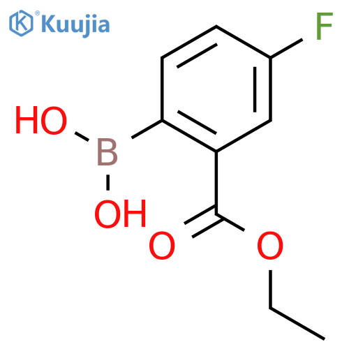 2-(Ethoxycarbonyl)-4-fluorophenylboronic Acid structure