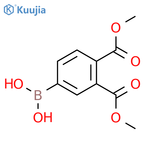 (3,4-Bis(methoxycarbonyl)phenyl)boronic acid structure