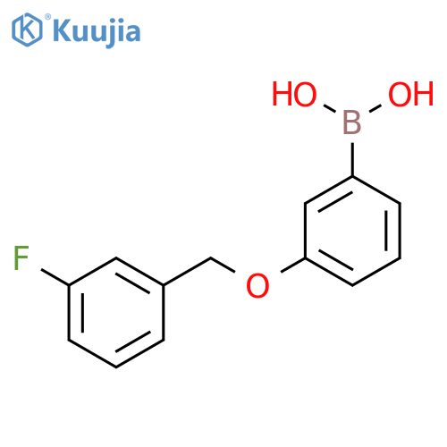 (3-((3-Fluorobenzyl)oxy)phenyl)boronic acid structure