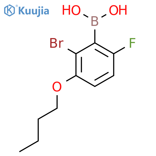 2-Bromo-3-butoxy-6-fluorophenylboronic Acid structure