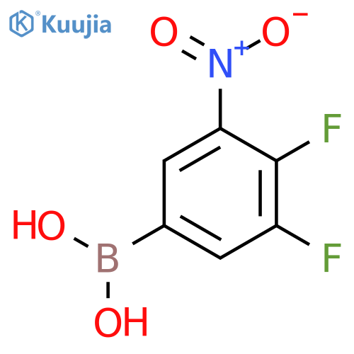 (3,4-Difluoro-5-nitrophenyl)boronic acid structure
