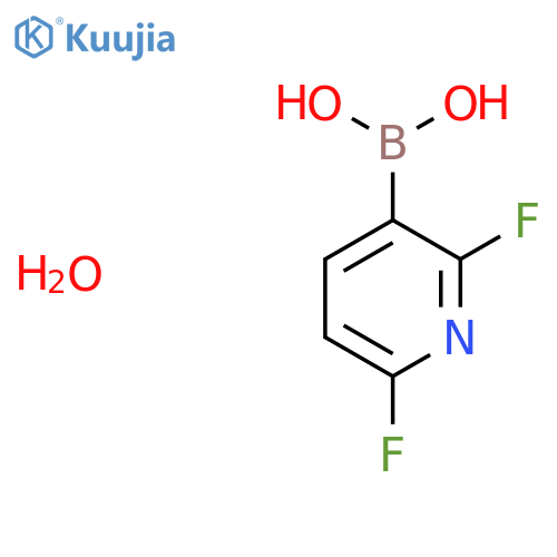 (2,6-Difluoropyridin-3-yl)boronic acid hydrate structure