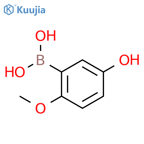 (5-hydroxy-2-methoxyphenyl)boronic acid structure
