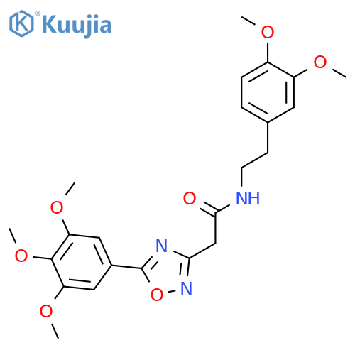 1,2,4-Oxadiazole-3-acetamide, N-[2-(3,4-dimethoxyphenyl)ethyl]-5-(3,4,5-trimethoxyphenyl)- structure