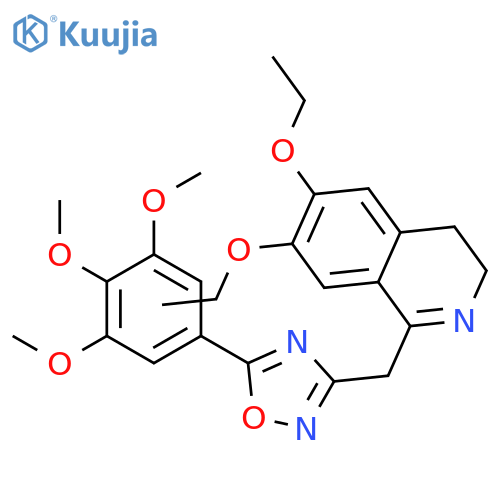 Isoquinoline, 6,7-diethoxy-3,4-dihydro-1-[[5-(3,4,5-trimethoxyphenyl)-1,2,4-oxadiazol- 3-yl]methyl]- structure