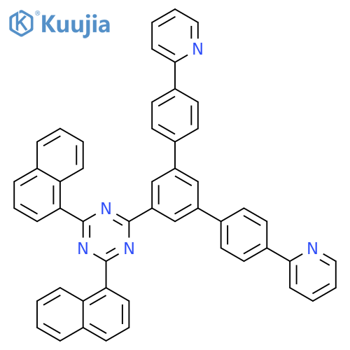 1,3,5-Triazine, 2-(4,4''-di-2-pyridinyl[1,1':3',1''-terphenyl]-5'-yl)-4,6-di-1-naphthalenyl- structure