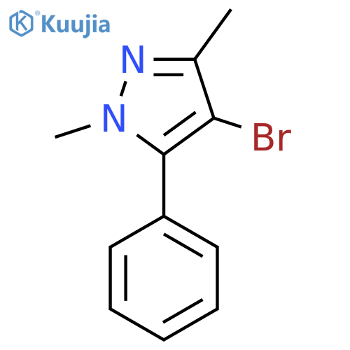 4-bromo-1,3-dimethyl-5-phenyl-1H-pyrazole structure