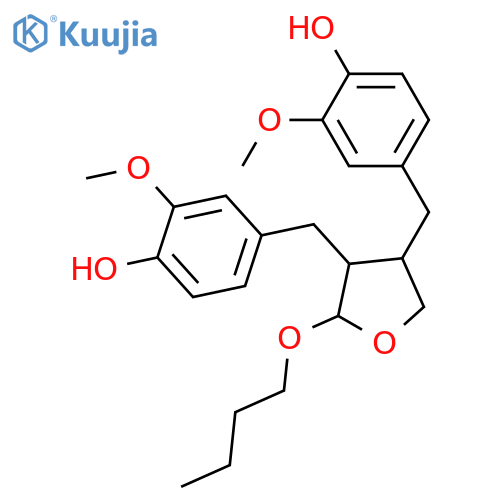 9,9'-Epoxy-8,8'-lignan-3,3',4,4',9-pentol; (8R*,8'R*,9S*)-form, 9-Butyl, 3,3'-di-Me ether structure