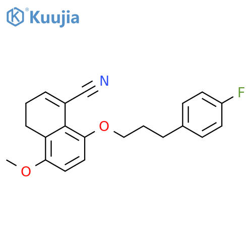 1-Naphthalenecarbonitrile, 8-[3-(4-fluorophenyl)propoxy]-3,4-dihydro-5-methoxy- structure