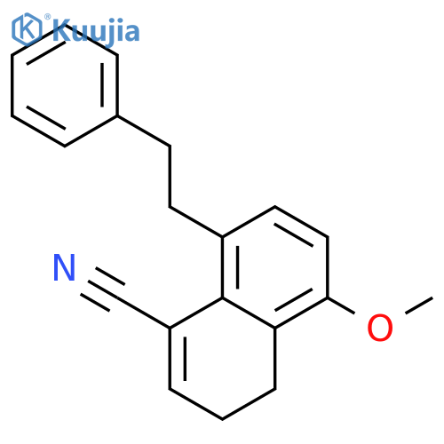 1-Naphthalenecarbonitrile, 3,4-dihydro-5-methoxy-8-(2-phenylethyl)- structure
