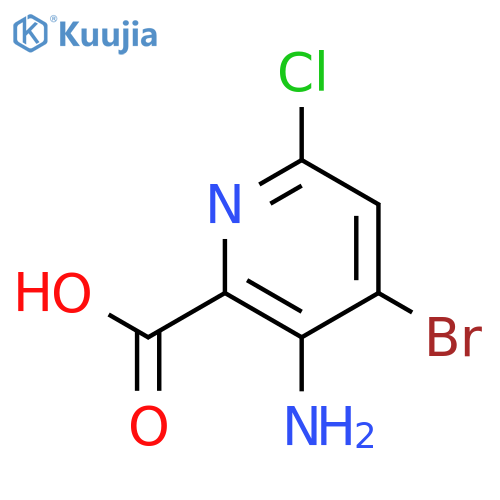 3-Amino-4-bromo-6-chloropicolinic acid structure