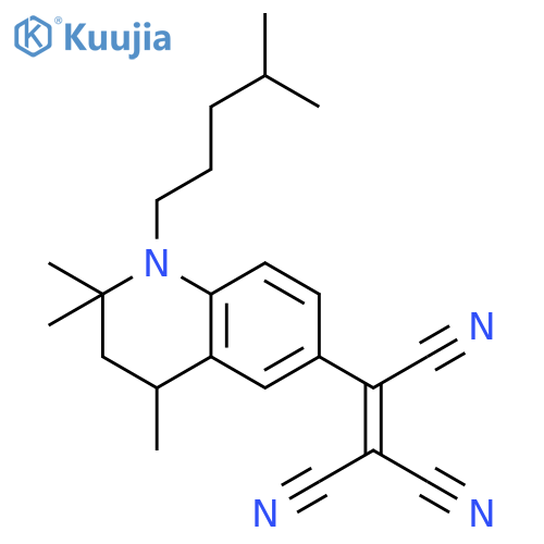 Ethenetricarbonitrile, [1,2,3,4-tetrahydro-2,2,4-trimethyl-1-(4-methylpentyl)-6-quinolinyl]- structure