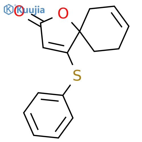 1-OXASPIRO[4.5]DECA-3,7-DIEN-2-ONE, 4-(PHENYLTHIO)- structure