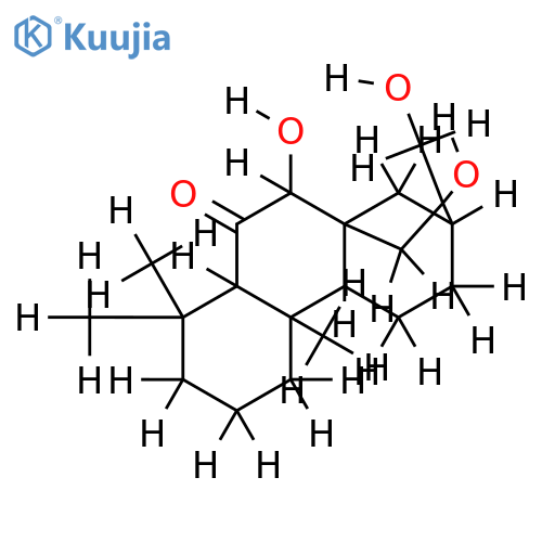 7alpha,16alpha,17-trihydroxy-ent-kauran-6-one structure