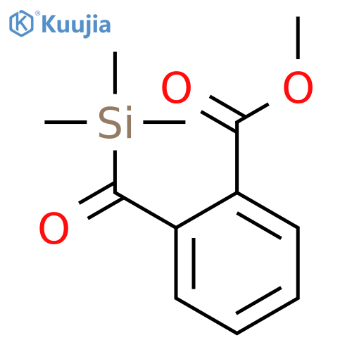 Benzoic acid, 2-[(trimethylsilyl)carbonyl]-, methyl ester structure
