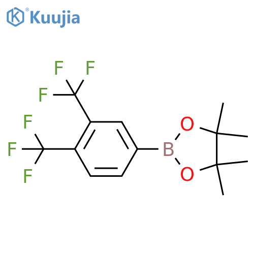 2-(3,4-Bis(trifluoromethyl)phenyl)-4,4,5,5-tetramethyl-1,3,2-dioxaborolane structure