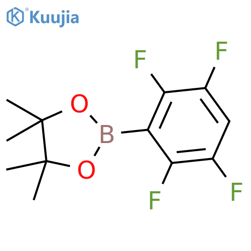 4,4,5,5-tetramethyl-2-(2,3,5,6-tetrafluorophenyl)-1,3,2-dioxaborolane structure