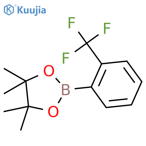 4,4,5,5-Tetramethyl-2-(2-(trifluoromethyl)phenyl)-1,3,2-dioxaborolane structure