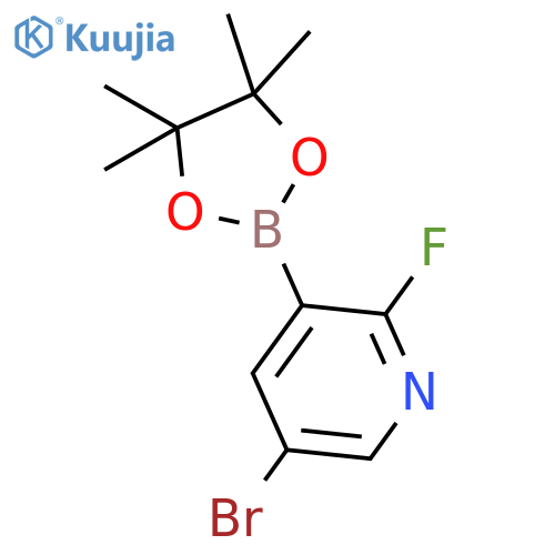 5-Bromo-2-fluoro-3-(4,4,5,5-tetramethyl-1,3,2-dioxaborolan-2-yl)pyridine structure