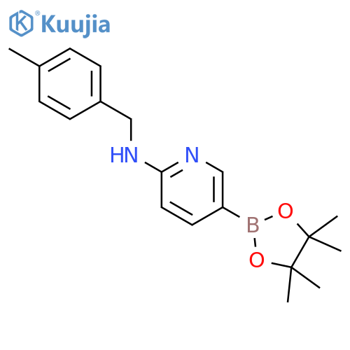 N-(4-Methylbenzyl)-5-(4,4,5,5-tetramethyl-1,3,2-dioxaborolan-2-yl)pyridin-2-amine structure