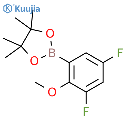 3,5-Difluoro-2-methoxyphenylboronic acid, pinacol ester structure